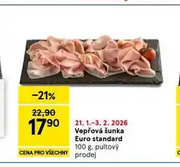 Tesco Vepřová šunka euro standard nabídka
