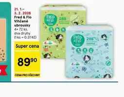 Tesco Fred & flo dětské vlhčené ubrousky nabídka