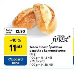 Tesco Špaldová bageta z kamenné pece nabídka