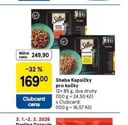 Tesco Sheba kapsičky pro kočky nabídka