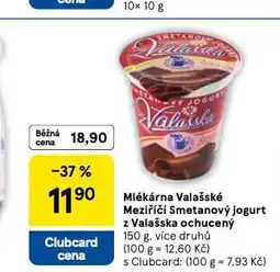 Tesco Smetanový jogurt z valašského meziříčí nabídka