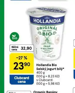 Tesco Hollandia bio selský jogurt bílý nabídka