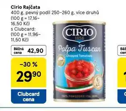 Tesco Cirio rajčata nabídka
