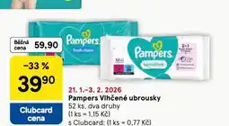 Tesco Pampers dětské vlhčené ubrousky nabídka