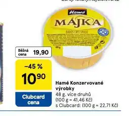Tesco Hamé konzervované výrobky nabídka