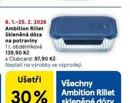 Tesco Skleněná dóza na potraviny nabídka