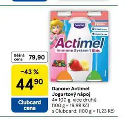 Tesco Danone actimel jogurtový nápoj nabídka