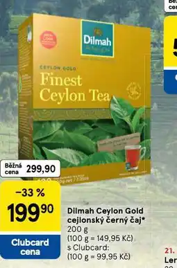Tesco Dilmah ceylon gold čaj nabídka