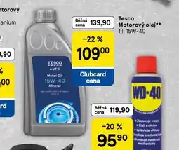 Tesco Tesco motorový olej nabídka