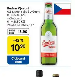 Tesco Budvar výčepní nabídka