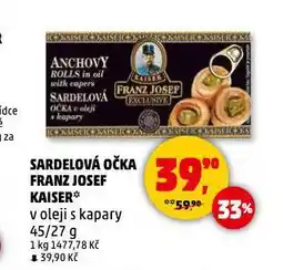 Penny Market Franz josef kaiser sardelové filety nabídka