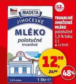 Penny Market Trvanlivé jihočeské mléko nabídka