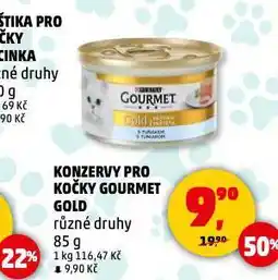 Penny Market Gourmet gold konzervy pro kočky nabídka
