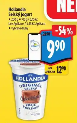 Albert Hollandia selský jogurt nabídka