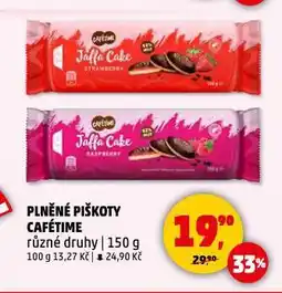 Penny Market Plněné piškoty café time nabídka