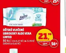 Penny Market Linteo baby dětské vlhčené ubrousky nabídka