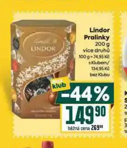 Billa Lindor pralinky nabídka