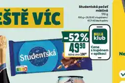 Billa Orion studentská pečeť mléčná nabídka