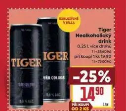 Billa Tiger energy drink nabídka