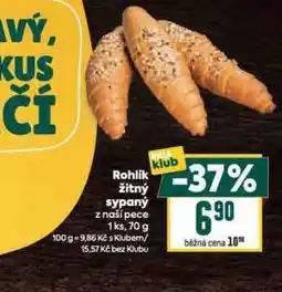 Billa Rohlík žitný nabídka