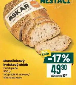 Billa Slunečnicový kváskový chléb nabídka