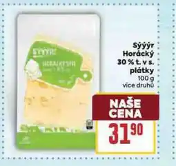 Billa Sýýýr horácký 30% plátky nabídka