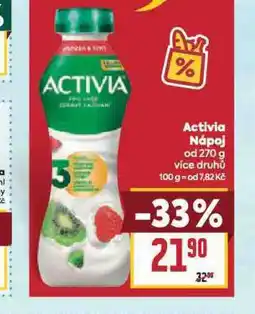 Billa Activia nápoj nabídka