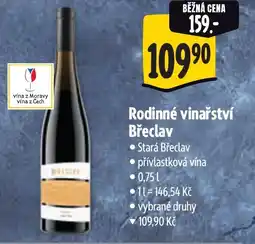 Albert Rodinné vinařství Břeclav nabídka