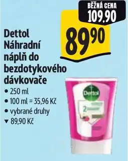 Albert Dettol Náhradní náplň do bezdotykového dávkovače nabídka