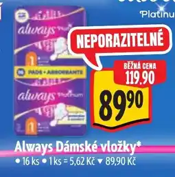 Albert Always Dámské vložky nabídka