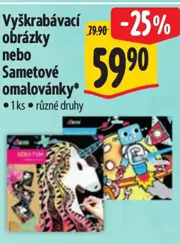 Albert Vyškrabávací obrázky nebo Sametové omalovánky nabídka