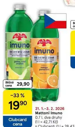 Tesco Mattoni Imuno, 0.7 l, dva druhy nabídka