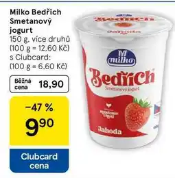 Tesco Milko Bedřich Smetanový jogurt, 150 g, více druhů nabídka