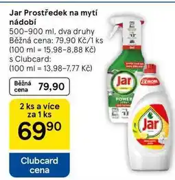 Tesco Jar Prostředek na mytí nádobí, 500-900 ml, dva druhy nabídka