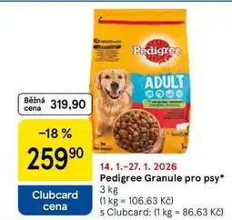 Tesco Pedigree Granule pro psy nabídka