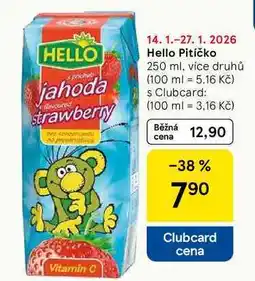 Tesco Hello Pitičko, 250 ml, více druhů nabídka