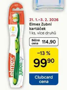 Tesco Elmex Zubní kartáček, 1 ks, více druhů nabídka