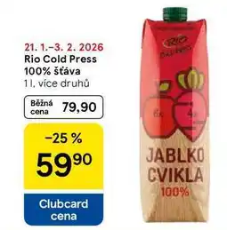 Tesco Rio Cold Press 100% šťáva, 1 l, více druhů nabídka
