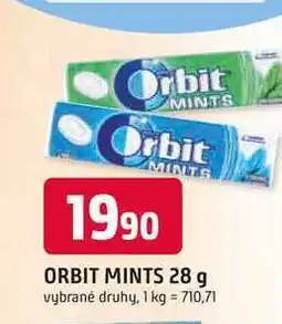 Trefa ORBIT MINTS 28 g vybrané druhy nabídka