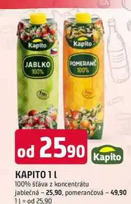 Trefa KAPITO 1l 100% šťáva z koncentrátu nabídka