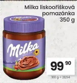 Kubík potraviny Milka lískooříšková pomazánka nabídka