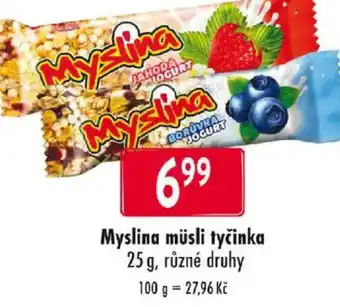 Qanto Myslina müsli tyčinka nabídka