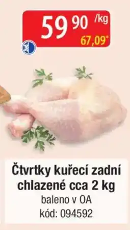 Qanto Čtvrtky kuřecí zadní chlazené nabídka