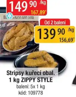 Qanto Stripsy kuřecí obal. ZIPPY STYLE nabídka