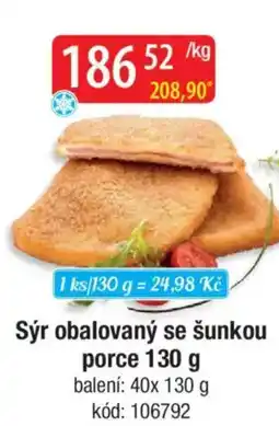 Qanto Sýr obalovaný se šunkou porce nabídka