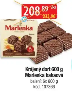 Qanto Krájený dort Marlenka kakaová nabídka