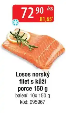 Qanto Losos norský filet s kůží porce nabídka