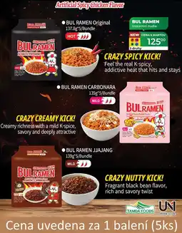 Tamda Foods BUL RAMEN Instantní nudle nabídka
