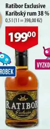 CBA Ratibor Exclusive Karibský rum 38% nabídka