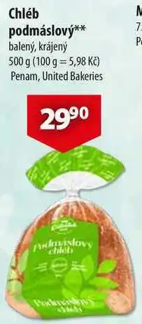 CBA Chléb podmáslový nabídka